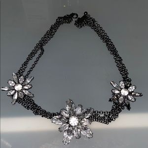 Silver flower necklace